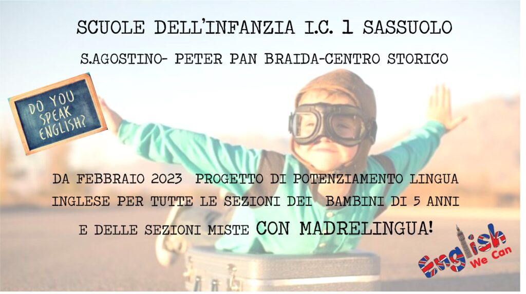 SCUOLE DELL' INFANZIA-PROGETTO DI POTENZIAMENTO LINGUA INGLESE