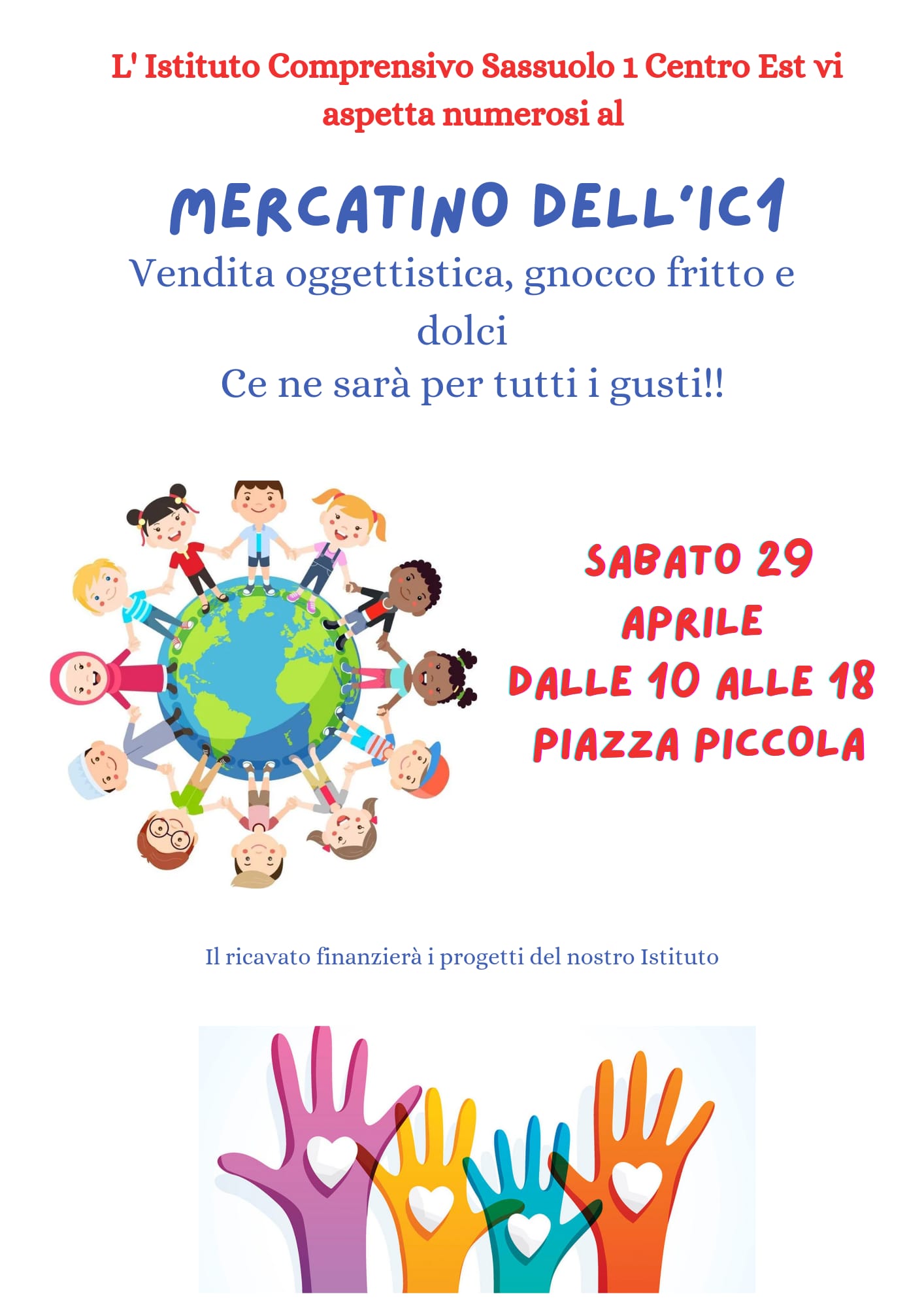 MERCATINO DELL’ IC1 SABATO 29 APRILE